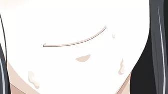 Hentai video featuring busty lesbians with double dildos and a hot bathroom scene.