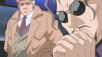 Busty anime nurse gets gangbanged by a group of men while her dead boyfriend lies on the floor.