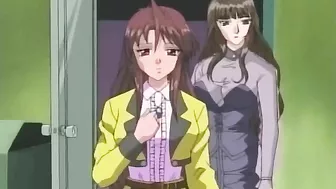 Busty anime nurse gets gangbanged by a group of men while her dead boyfriend lies on the floor.