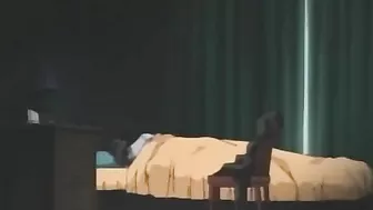 Busty anime nurse gets gangbanged by a group of men while her dead boyfriend lies on the floor.