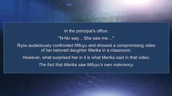 The school principal was caught in a compromising position with her daughter and a male student during a hentai sex scene.
