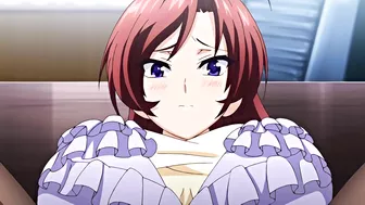 The school principal was caught in a compromising position with her daughter and a male student during a hentai sex scene.