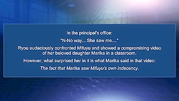 The school principal was caught in a compromising position with her daughter and a male student during a hentai sex scene.
