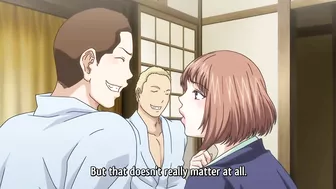 Busty wife enjoys public gangbang at hentai spa.