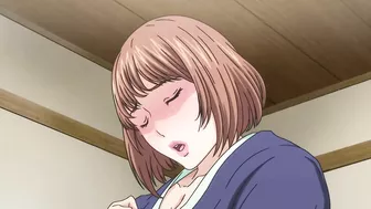 Busty wife enjoys public gangbang at hentai spa.