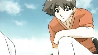 Hentai warrior has a wild threesome with a catgirl and an angel.