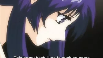 Blackmailed schoolgirls get double-teamed by a thug in a nurse's office hentai threesome.