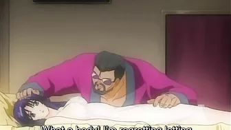 Blackmailed schoolgirls get double-teamed by a thug in a nurse's office hentai threesome.