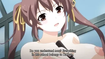 Busty nun teacher and sister get fucked in a hot hentai threesome.