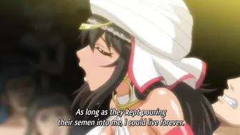 Lilith is a succubus who loves being a sex slave. She gets gangbanged by bandits in this hot hentai scene.