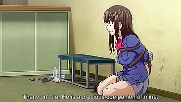 Horny schoolgirls battle for a guy in a hot threesome.