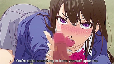 Horny schoolgirls battle for a guy in a hot threesome.