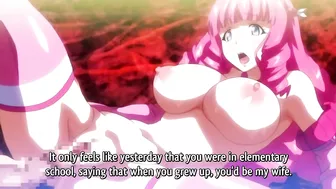 A buxom warrior battles a tentacled beast in an erotic hentai scene. A buxom warrior battles a tentacled beast in an erotic hentai scene.