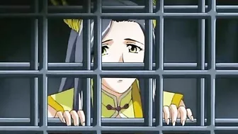 Injured hentai warrior receives healing double blowjob.