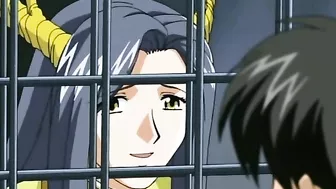 Injured hentai warrior receives healing double blowjob.