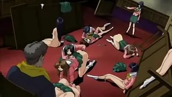 Revised sentence - A perverted hentai gangbang scene where a bastard drugs and sexually assaults multiple schoolgirls.