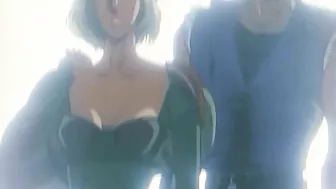 Advanced spacefighter battles against destructive tentacle monsters in hentai porn.