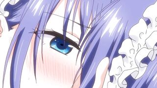 Hentai twin sisters in maids' uniforms getting fucked in a school restroom.
