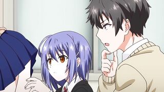 Hentai twin sisters in maids' uniforms getting fucked in a school restroom.