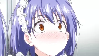 Hentai twin sisters in maids' uniforms getting fucked in a school restroom.