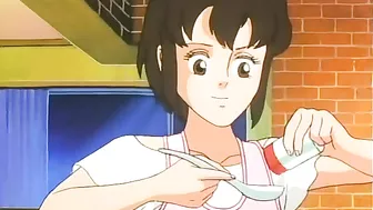 The demonic tentacle monster enslaves humans and battles against the hero in a hentai-themed porn scene.