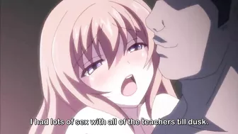 Hardcore hentai action with a dishonored schoolgirl getting double penetrated by a massive cock.