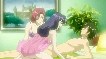 Sleazy Mother 3 - Masaru has a taboo threesome with his step-mother and aunt in this hentai animation.
