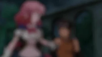 Hentai animation of a warrior girl being gang-banged by mushroom monsters.