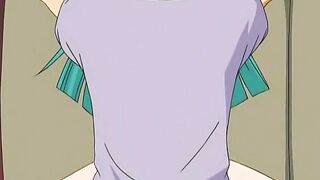 Horny twins indulge in kinky threesome with well-endowed partner on Hentai porn site.