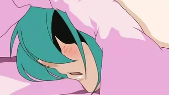 Horny twins indulge in kinky threesome with well-endowed partner on Hentai porn site.