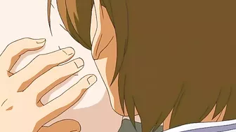 Horny twins indulge in kinky threesome with well-endowed partner on Hentai porn site.