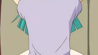 Horny twins indulge in kinky threesome with well-endowed partner on Hentai porn site.