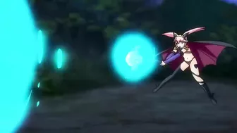 Magical hentai warriors receive double-penetration from tentacles.