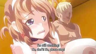 Hentai slut gets brutally gangbanged in every hole.