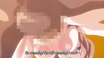 Hentai slut gets brutally gangbanged in every hole.