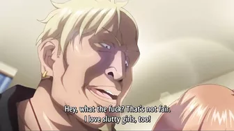 Hentai slut gets brutally gangbanged in every hole.