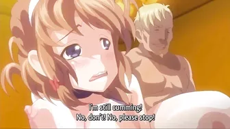 Hentai slut gets brutally gangbanged in every hole.