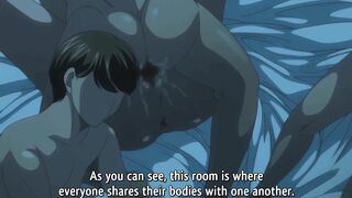Married man indulges in hentai orgy with landlady.