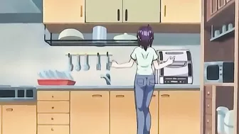 His stepbrother banged her as they watched their mother have sex with two hentai men.