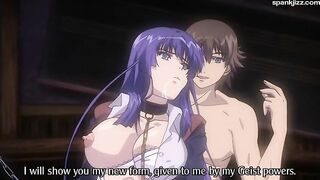 Hentai video shows a beast with tentacles raping a busty woman.