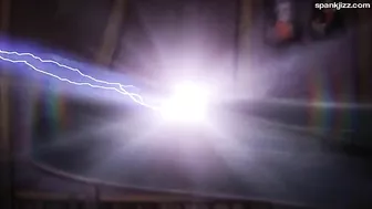 Hentai video shows a beast with tentacles raping a busty woman.