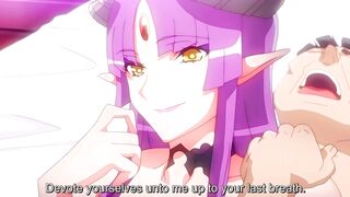 Hentai video - Kuroinu 2 ep1 - Demon queen gets gang-banged by sycophants until jizz explosion.