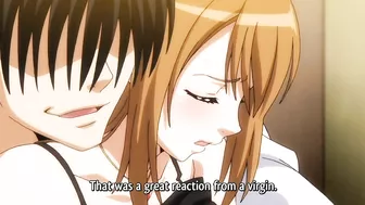 Hentai video - Busty slut gagged and fingered by multiple men on a train.