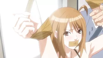 Hentai video - Busty slut gagged and fingered by multiple men on a train. Hentai video - Busty slut gagged and fingered by multiple men on a train.