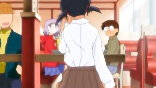 Hentai girl cuffed and fucked in public.