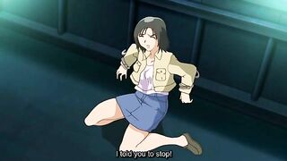 Hentai girl cuffed and fucked in public.