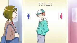 Hentai girl cuffed and fucked in public.