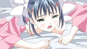 Hentai teens in sexy schoolgirl outfits engage in steamy group sex.