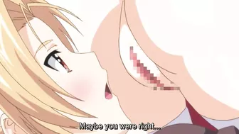 Hentai teens in sexy schoolgirl outfits engage in steamy group sex.