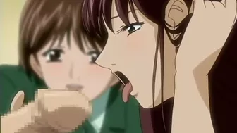 A schoolgirl with a tight pussy gets gangbanged and covered in cum outside. #Hentai